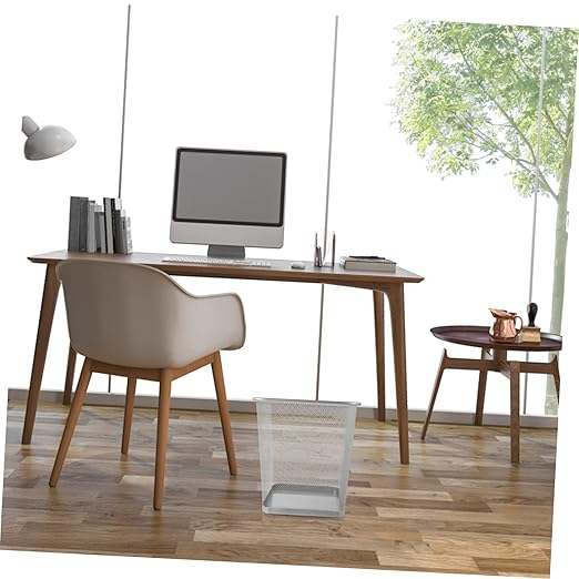 Practical Wire Mesh Trash Can Sturdy Metal Wastebasket for Home Office Kitchen and Bathroom Breathable Design Small Easy to Clean Versatile Garbage Holder