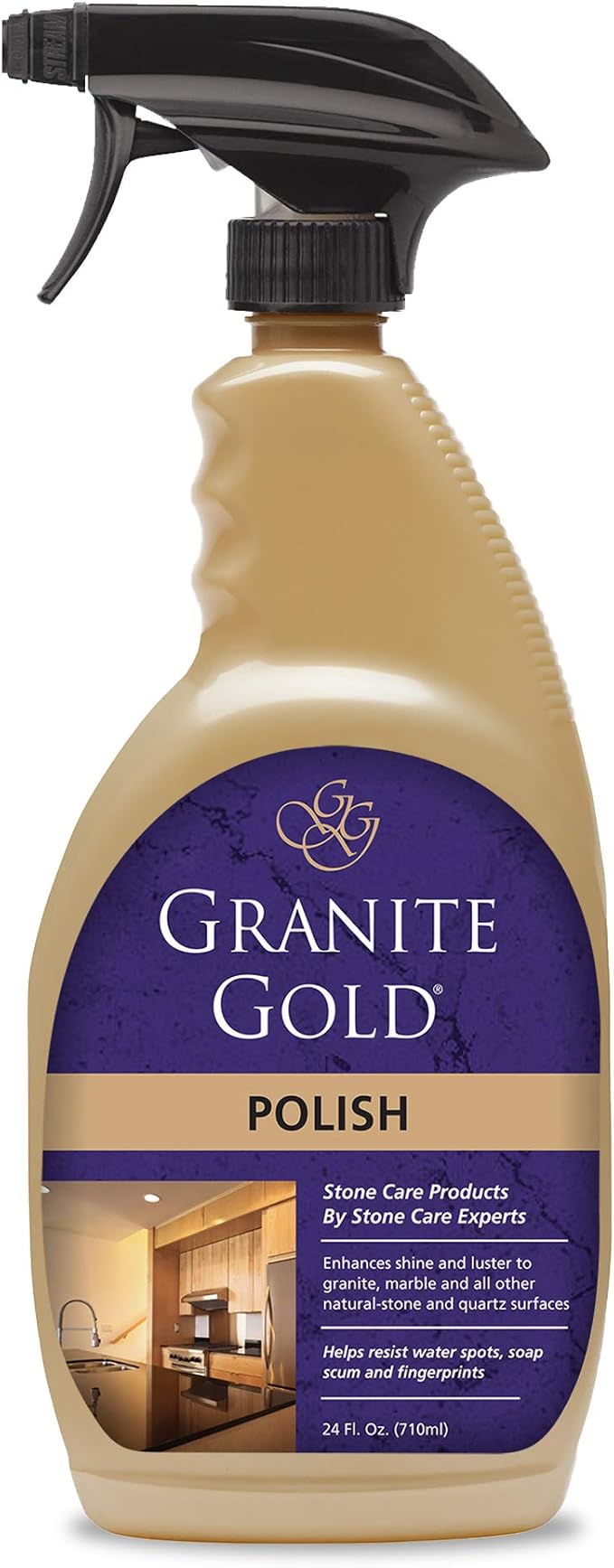 Granite Gold Water-Based Sealer Spray Protection for Granite Marble Travertine &amp Polish Spray Streak-Free Shine for Granite Quartz Marble Travertine