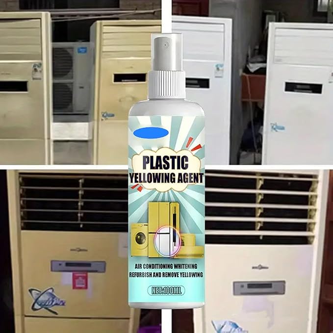 All Purpose Cleaner 100ml Heavy Duty Yellow Stain Remover Appliance Shine Restoring Deodorizer for Air Conditioner Toilet Seat Home Appliances Plastic Surface Cleaner (3PC)