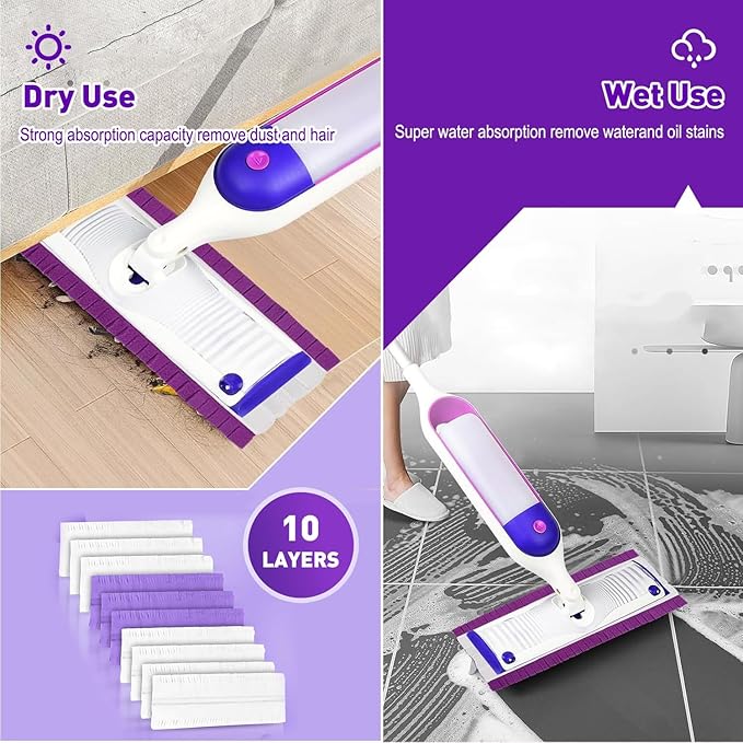 60 Count Power Mop Pads Refills for Swiffer PowerMop Multi-Surface Mopping Pad Disposable Replacement Mop Refill Pads Compatible with Swiffer PowerMopSafe on All Finished Floors.