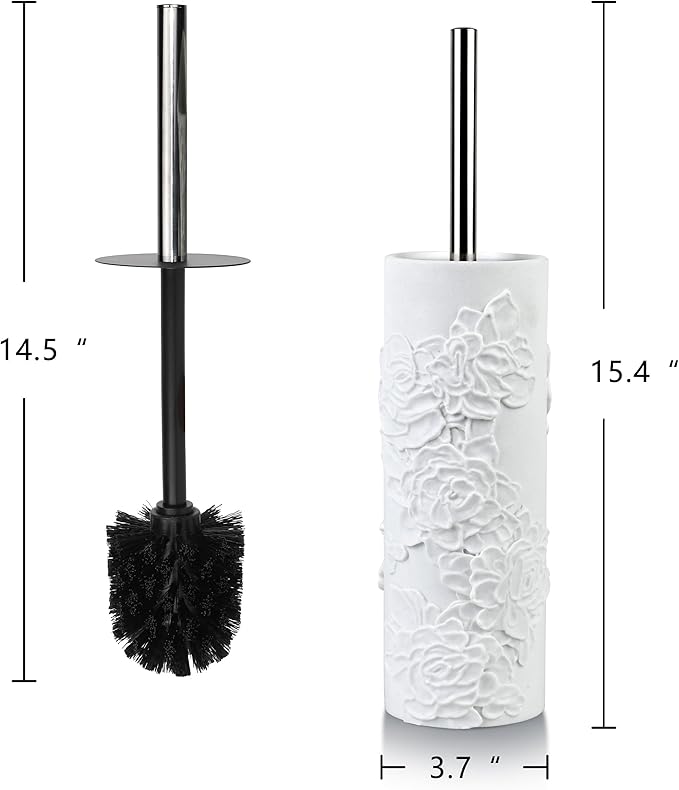 Toilet Brush and Holder Set for Bathroom Stylish and Durable Cleaning Tool with Modern Design Compact for Efficient Cleaning