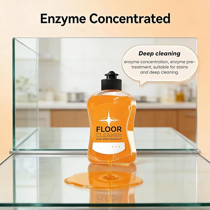 SAKER Stain Removing Floor Cleaner - 2026 New Acid Free Enzyme Formula Concentrated Multi-Surface Solution for Hardwood/Stone/Tile/Laminate/Vinyl (1 3.38 FL.OZ)