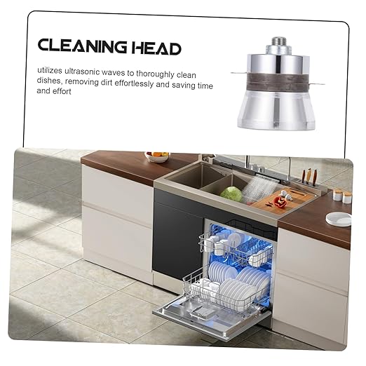 PRETYZOOM 60w Ultrasonic Dishwasher Cleaner Machine Sonic Head for Stainless Steel Glass Industrial Retainer Cleaner Household Restaurant Use
