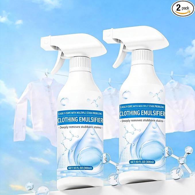 Non Ionic Emulsifier Clothing CleanerClothing Emulsifier Stain Remover300ML/10 FL.OZNon-Ionic Laundry Pre-TreatmentMild Formula Powerful Stain Removal No Damage to Clothes (2)