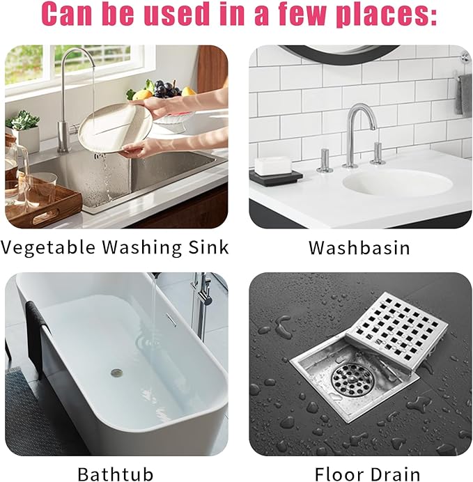 Drain Cleaner Foaming Drain Cleaner and Deodorizer Drains Clog Remover for Bathroom Sinks Washbasin Tubs (2 PCS)