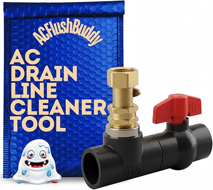 AC Drain Line Cleaner Tool Unclogger - Condensate A/C Cleaner Flush HVAC Maintenance Cleaner Ac Drain Line Cleaner No Refills Tablets or Vacuum. AC Flow Line Tool No More Clogs Ever