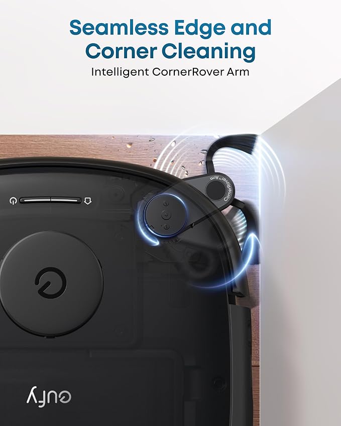 eufy Robot Vacuum E25 20000 Pa Turbo SuctionRoller Mop with HydroJet System All-in-One Robot Vacuum and Mop Combo Edge-to-Corner Cleaning Zero-Tangle Design AI Obstacle Avoidance (Upgraded)
