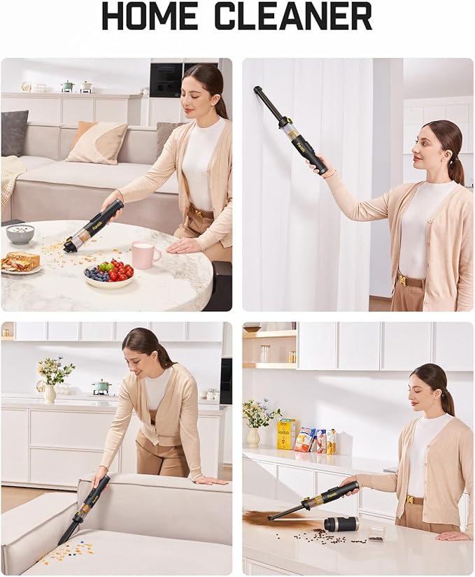 Fanttik Slim V10 Lite Cordless Handheld Vacuum 0.98lb Lightweight with All-in-One Base Design 12000Pa Suction &amp Smart LED Display Portable Mini Vacuum Cleaner for Kitchen Table Home Car