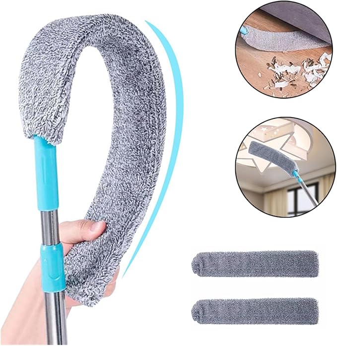 Household Long-Handled Telescopic Mop Floor and Ceiling Cleaning Portable Dust Brush Tools(1 Pole Mop)