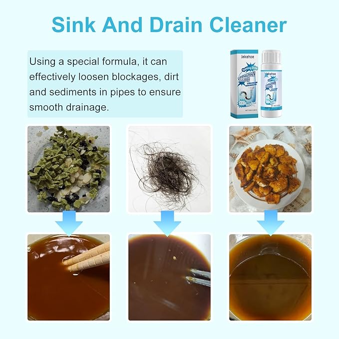 Professional Drain Cleaner - Unclog Kitchen Sink Toilet Bathroom Drain Remove Odor Safe for Pipes(10PCS)
