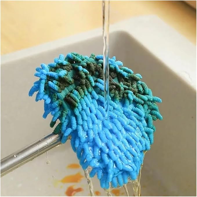 Triangle Retractable Wall Cleaning Mop Ceiling Air Conditioner Dust Removal Mini Small Home Clean Floors Tool(Mop Head)