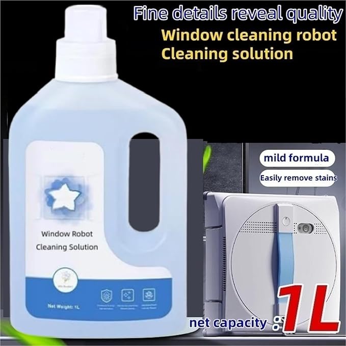 Multi-Surface Winbot Cleaning Solution Compatible With ECOVACS WINBOT W1 PRO/ W2 OMNI/W2 PRO/W2 PRO OMNI/WINBOT MINI HA11 Glass Cleaner Parts(3 bottle)
