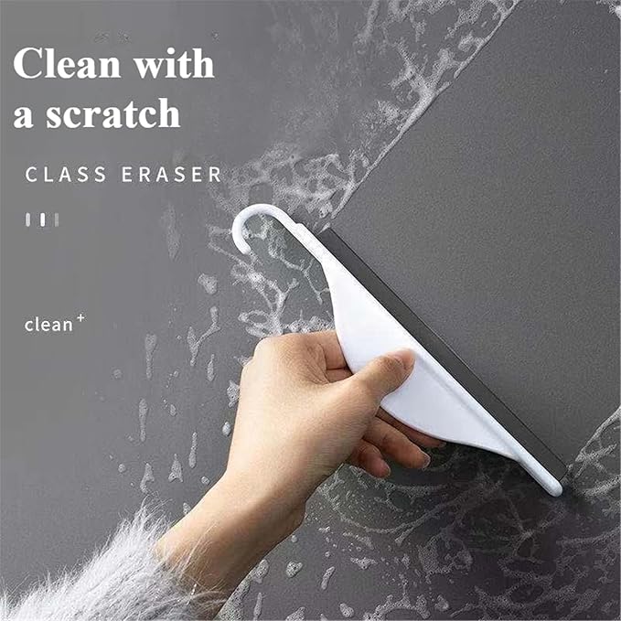Lightweight Plastic Cleaning Tool for Household Cleaning of Indoor Glass Bathroom and car Glass(White)