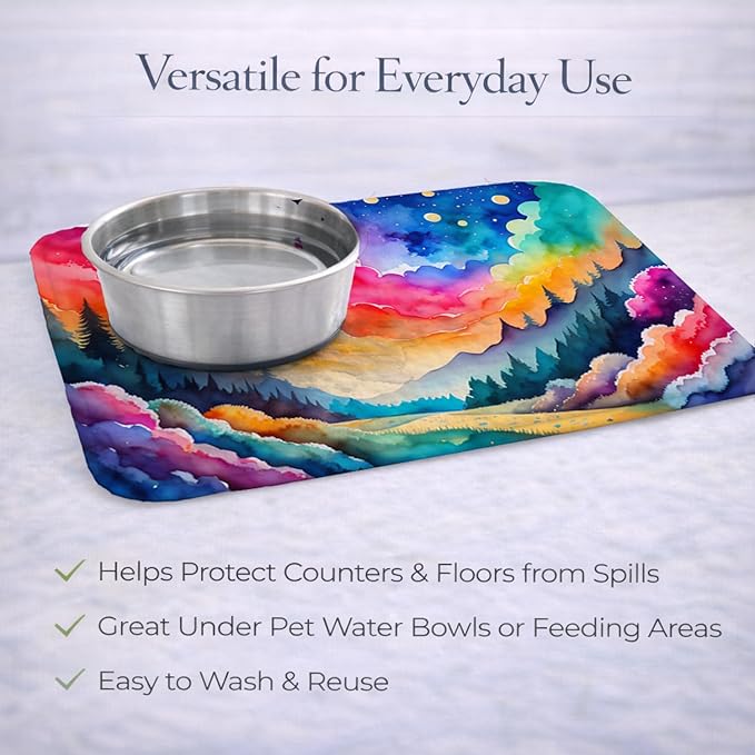 Caroline's Treasures DAC1430DDM Dusty Miller in Color Dish Drying Mat Absorbent Dish Drying Mat Pad for Kitchen Counter Dish Drainer Mat for Countertop 14 x 21 Multicolor