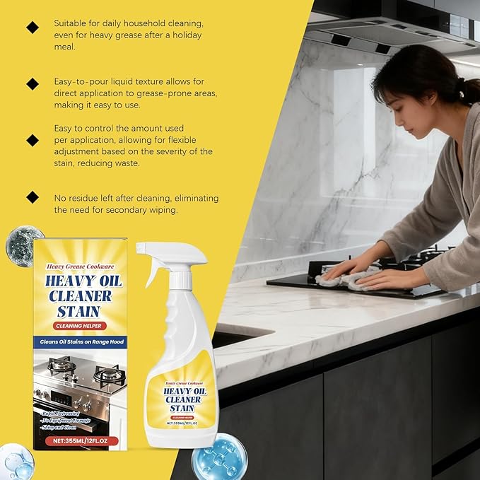 Powerful Kitchen Degreaser Foam Spray Kitchen Heavy Oil Cleaning Agent All Purpose Household Cleaning Spray for Oven All Purpose