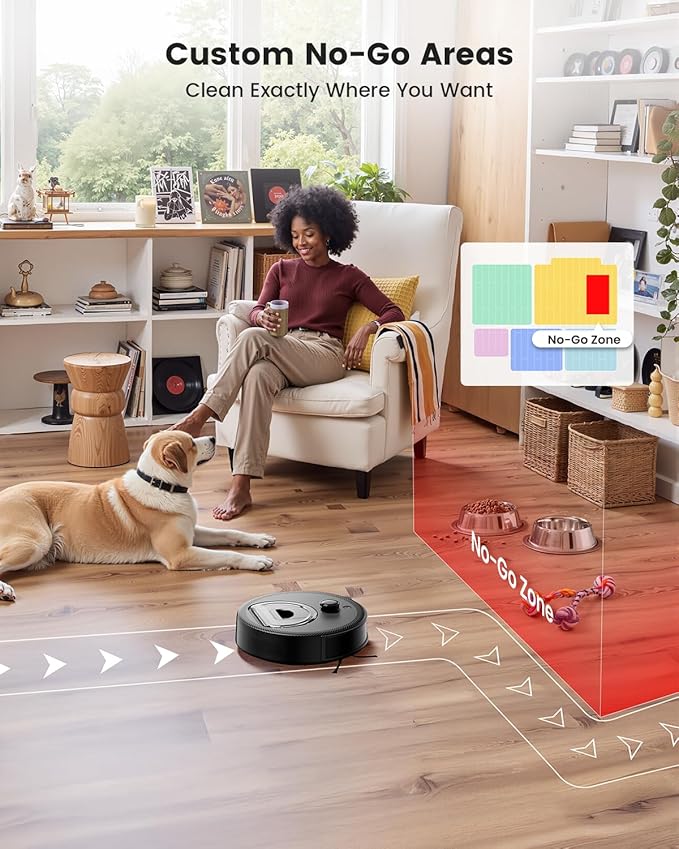 Lefant LiDAR Robot Vacuum and Mop 450ml Visible Dustbin Upgraded 190° PSD Obstacle Avoidance Customized Cleaning Multi-Floor Mapping 150 Mins Runtime 2.4G/5G WiFi Pet Hair &amp Carpets M330 P