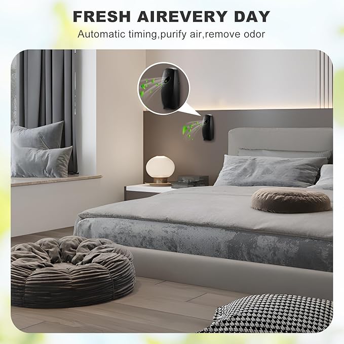 8 Pack Automatic Air Freshener Spray DispenserWall Mounted or Free Standing Auto Freshener Dispenser Aerosol Sprayer for Hotel Office Living Room Bathroom Commercial Place