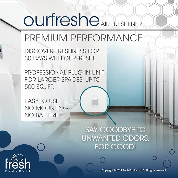 Fresh Products ourfreshe Plug In Air Freshener 30 Day Refills Replace Messy Aerosols with Dry Fragrance For Use in Medium Sized Spaces Cotton Blossom 6 Pack