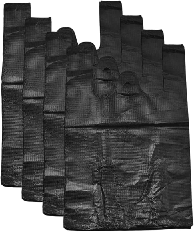 Ciieeo 5x31cm Black Thickened Plastic Trash Bags 200pcs Bulk Kitchen and Bathroom Garbage Bags Heavy-duty Wastebasket Liners for Home and Commercial Use