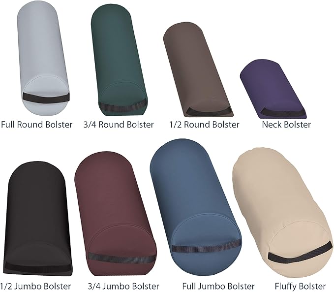 EARTHLITE Bolster Pillow Fluffy – Durable Massage Bolster 100% PU Upholstery incl. Strap Handle/Professional Quality for Massage Tables/Back Pain Relief