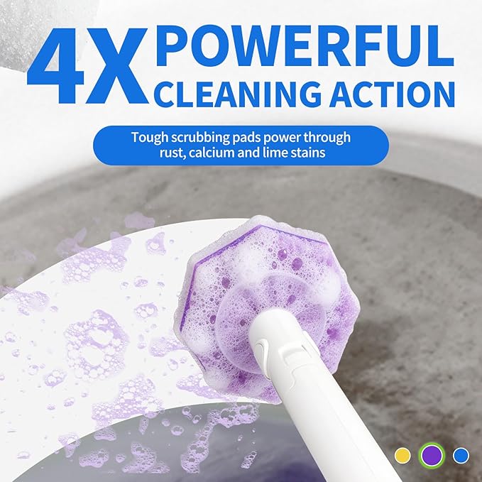 100 Count Toilet Wand Refills for Clorox 4X Cleaning Power Toilet Bowl Cleaner Refill Pads for Clorox Wand System Disposable Toilet Brush for Bathroom CleaningLight Scent