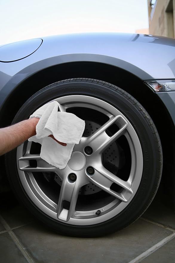 Avalon Towels Cotton Shop Rags – (Pack of 600) Size 12x14 Inches Cleaning Rags – Absorbent Shop Towels and Multipurpose Cleaning Towels for Automobiles Industries Garage and Homes (White)