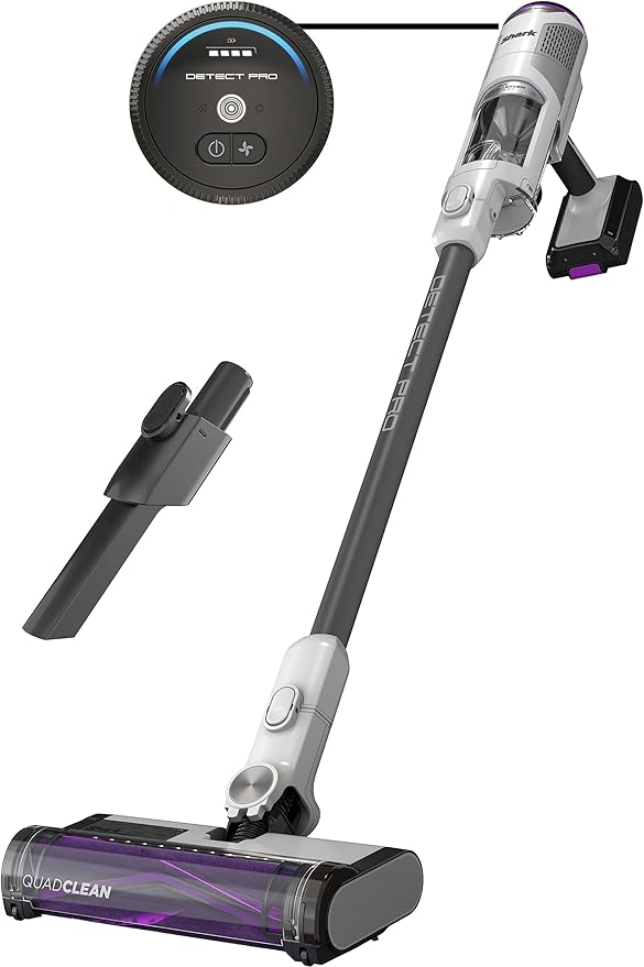 Shark R-IW1615QSL Detect Pro Cordless HEPA QuadClean Multi-Surface Stick Vacuum Grey/Silver - Certified Refurbished