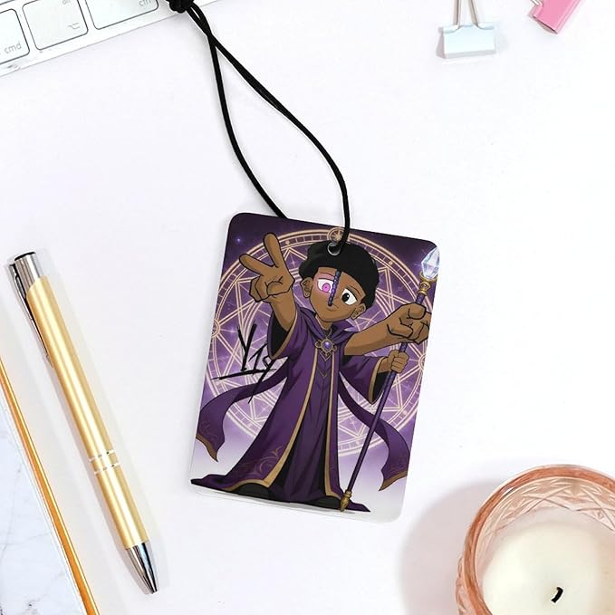 5PCS Car Air Freshener Hanging Personalized Double Sided Wizard Car Fresheners Long Lasting New Cars Scents Cute Automotive Freshies for Closets Drawers (tea)