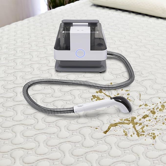 Portable Carpet Couch Deep Cleaner Machine Handheld Rug Cleaner with 4 Universal Wheels Cleaner Machine for Sofas Carpets Curtains(450w)