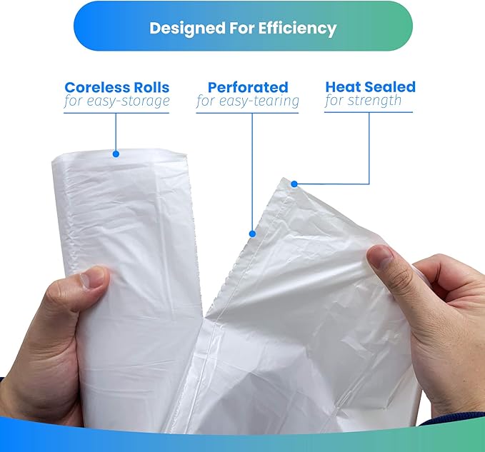 Reli. 2-4 Gallon Trash Bags | 400 Bags | Clear | Bathroom | Strong | Garbage