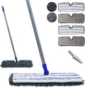 Masthome Microfiber Mops for Floor CleaningDust Mop with 4 Reusable PadsFlat Flip Mops for Wet &amp Dry UseProfessional Microfiber Mop for Hardwood LaminateTile Floor Cleaning-1 Scraper