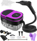 Steam Cleaner 2500W Handheld Steamer with 1.6L Tank 3 Steam Levels Portable Steam Cleaning Machine for Home Car Detailing Furniture Bed Bugs &amp Grout – Purple