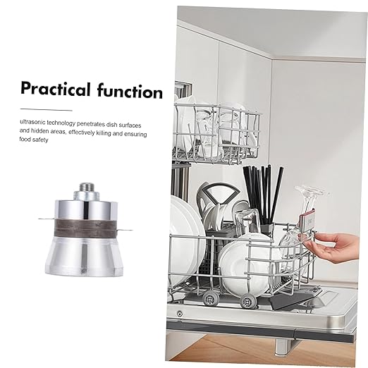PRETYZOOM 60w Ultrasonic Dishwasher Cleaner Machine Sonic Head for Stainless Steel Glass Industrial Retainer Cleaner Household Restaurant Use