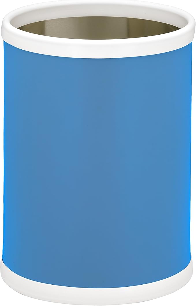 Kraftware Fun Colors Round Wastebasket 11” Process Blue