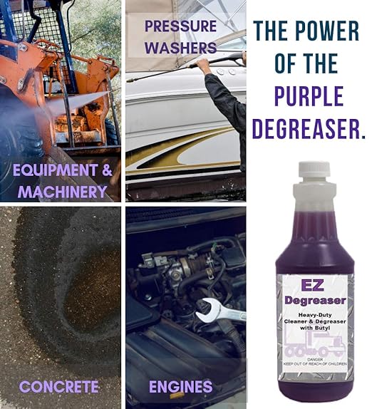 EZ Degreaser | Concentrated Heavy-Duty Alkaline Butyl-Based Degreaser - 1 Quart