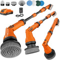 Alloyman 1200RPM Electric Scrubber for FloorsWalls - Replaceable Battery Design for Outdoor Garden Patio Cleaning Stubborn StainsYellow/Black