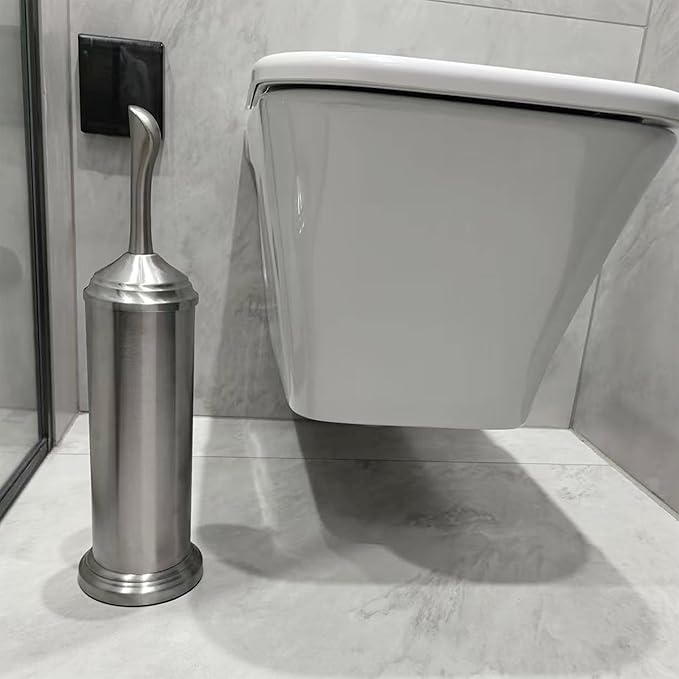 Vince Camuto Toilet Bowl Brush with Holder Durable Bathroom Cleaning Tool Modern Design for Easy Toilet Maintenance Bathroom Cleaner Brush for Efficient Cleaning and Hygiene