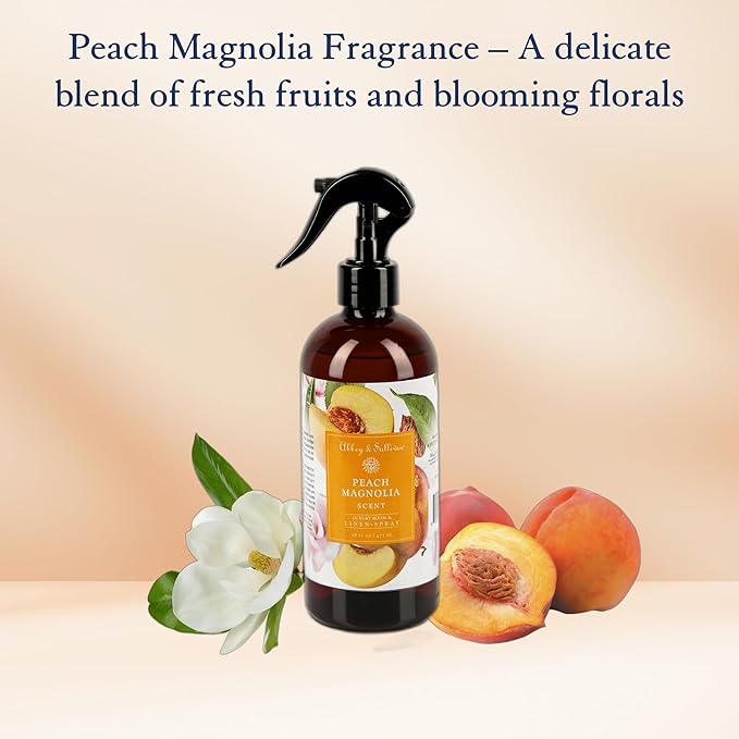Abbey &amp Sullivan Linen Spray Peach Magnolia Fabric Freshener and Fragrance Room Spray Pack of 2 16 oz
