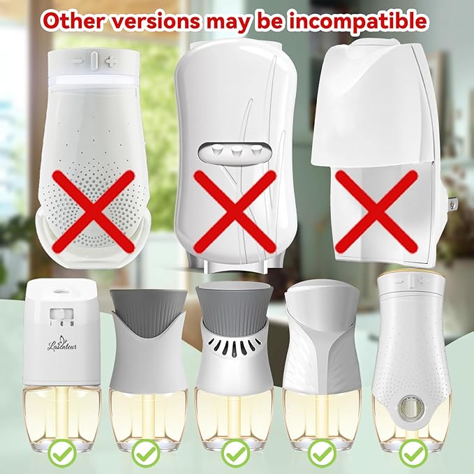 Plug In Air Freshener Refills Palo Santo Eucalyptus &amp Sage Baby Powder Scent - 12 Count 7.92 Fl Oz Fragrance for Home Bathroom Office Compatible with Air Wick &amp Glade Not Include Glad