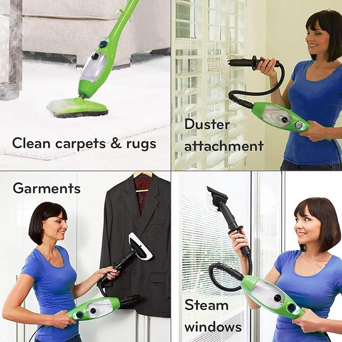 Electric Mop Floor Cleaner Cordless Multifunctional Household Rechargeable Steam Mop Handheld Vacuum Floor and Carpet Cleaner Green (Green)