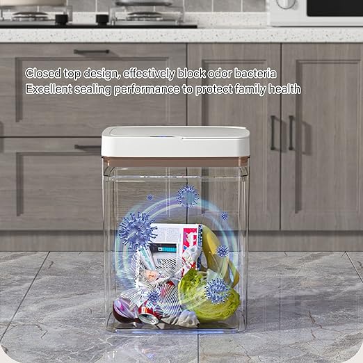 TOPINCN Motion Sensor Trash Can 18L Automatic Induction Garbage Bin Trash Can Slim Small Trash Bin Wastebasket for Toilet Bedroom Office Kitchen