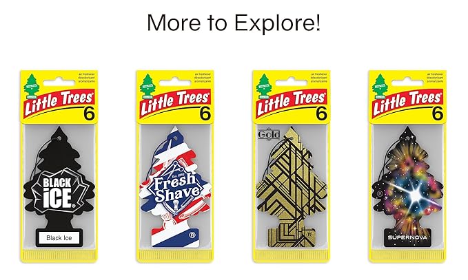 LITTLE TREES Car Air Freshener | Hanging Tree Provides Long Lasting Scent for Auto and Home | 24 Air Fresheners |Rose Thorn