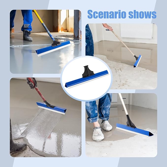 2 Pack 16 Inches Epoxy Floor Squeegees Notched Squeegee for Self Leveling Cement Urethane Epoxy Floor Tools