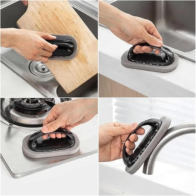 Sponge Brush Wipe Eraser Cleaner Kitchen Bath Rust Strong Decontamination Cleaning Tools With Handle Household