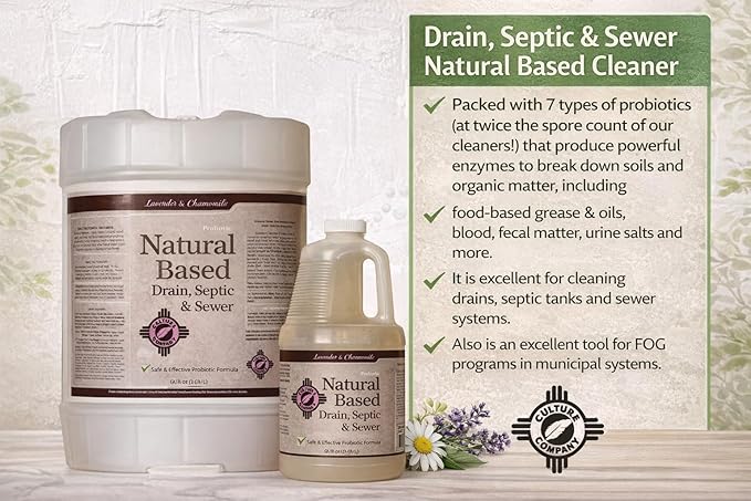 Drain Septic &amp Sewer Natural Based Cleaner 1 Jug 64 oz.