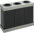 Safco Trash Can Recycle Bin Combo 28 Gallon Each (3 Bin) At Your Disposal Recycling Center Black/Grey