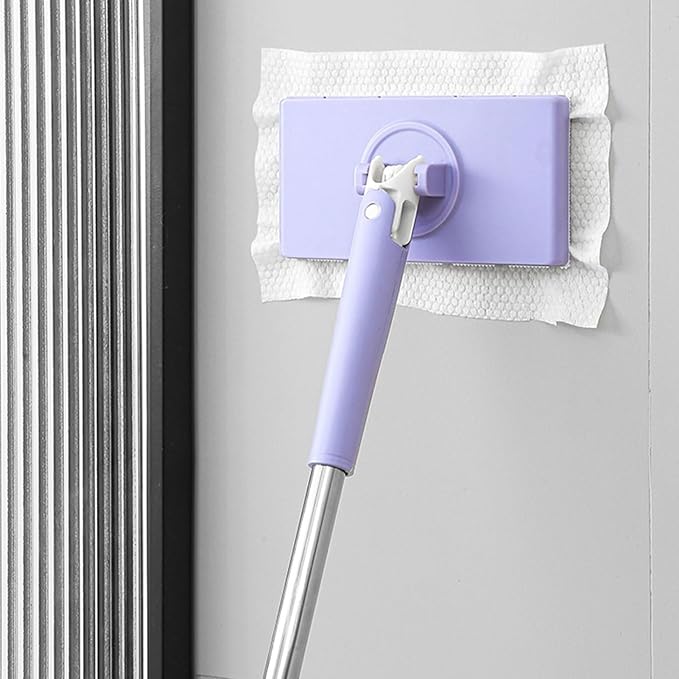 Dust Away Mop – Flat Cleaning mop Wet Dry Cleaning Towels | 18×6 in Size Lightweight Swivel Head Machine Washable Pads Perfect for Quick Cleaning of Hardwood Laminate and Tile Floors