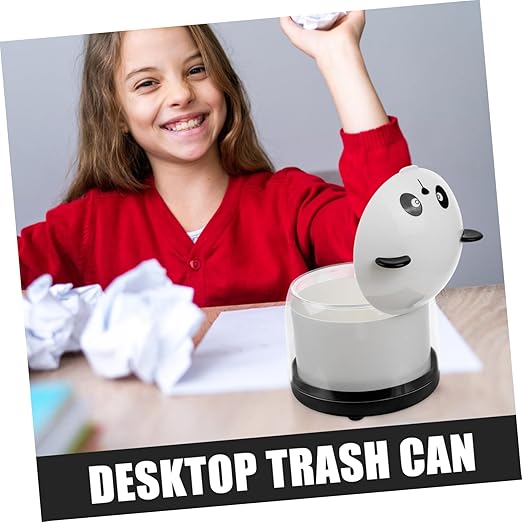 Trash Bin for Office Home Cute Desktop Wastebasket for Kitchen Bedroom Bathroom Versatile Garbage Can for Daily Use