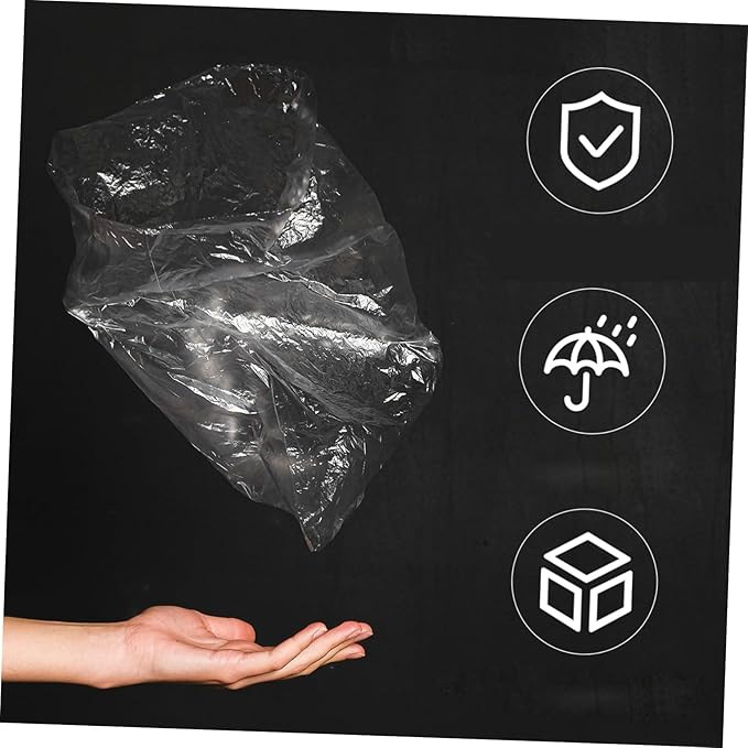 200pcs Pe Flat Pockets Large Capacity Trash Bags Plastic Garbage Bags Heavy Duty Flat Pe Disposable Rubbish