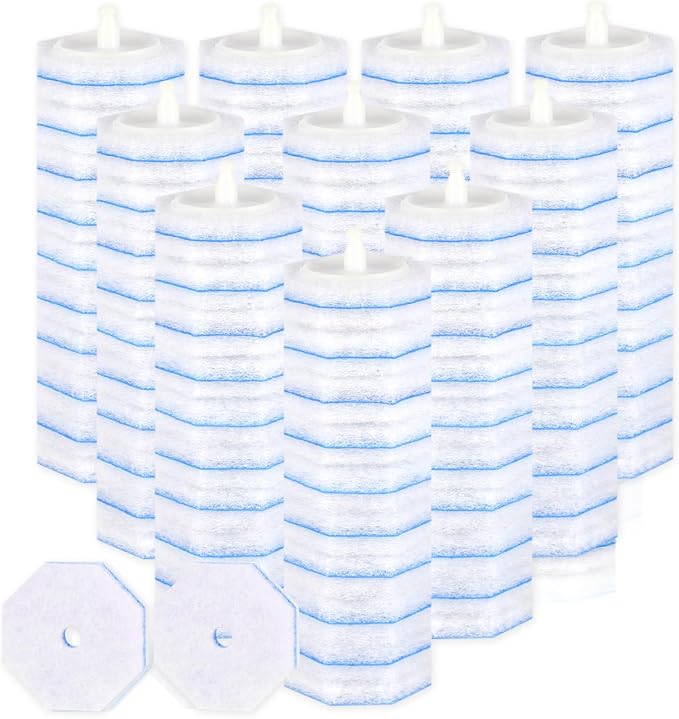 100 Count Disposable Toilet Wand Refills for Toilet Wand 5X Cleaning Power Scrubber Refill Replacement Heads for Toilet Cleaning 360° Efficient Cleaning No Falling Apart Fresh Fragrance.